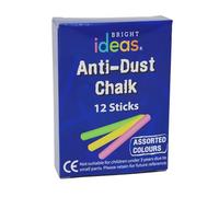 Bright Ideas PK12 - Bastoncini di gesso colorati da 8 cm, colori vivaci e audaci, per scrivere divertenti su lavagne, lavagne, lavagna e scuola, BI8017