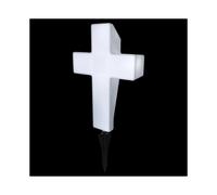 Bright LED Illuminated Solar Powered Grave Marker Cross Light for Cemetery with Easy Installation 1Set