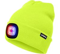 Bright LED Lighted Beanie Cap Unisex Ricaricabile Beam Hat Red E Blue Glow Flash