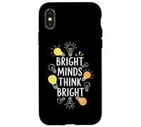 Bright Minds Think Bright Intelletto Citazione per gli studenti Custodia per iPhone X/XS