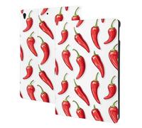 Bright Pepper Red Print - Custodia compatibile con iPad Air di terza generazione, custodia per tablet compatibile con iPad Pro da 10,5 pollici, accensione e spegnimento automatico, supporto a libro