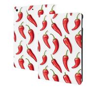 Bright Pepper Red Print - Custodia compatibile con iPad di 9a/8a/7a generazione, custodia per tablet compatibile con custodia per iPad da 10,2 pollici, accensione e spegnimento automatico, supporto a