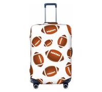 Bright Rugby American Football - Coperture per bagagli da viaggio, elastiche, per valigie, 45-81 cm, colore: bianco, Nero , M