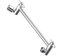 BRIGHT SHOWERS Braccio doccia regolabile per soffione doccia a pioggia, 25,4 cm, universale, in ottone, cromato