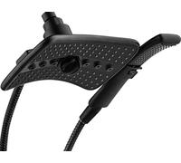 BRIGHT SHOWERS Set soffione doccia a quattro getti, finitura bronzo lucidato a olio e finitura nera, con tubo flessibile in acciaio inox lungo 152,4 cm