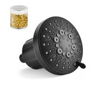 BRIGHT SHOWERS Soffione doccia filtrato, filtro doccia ad alta pressione per acqua dura per rimuovere cloro e impurità, 8 modalità di spruzzo, soffione addolcitore d'acqua per la cura dei capelli e