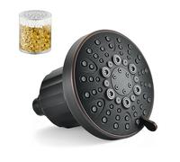 BRIGHT SHOWERS Soffione doccia filtrato, filtro doccia ad alta pressione per acqua dura per rimuovere cloro e impurità, 8 modalità di spruzzo, soffione addolcitore d'acqua per la cura dei capelli e