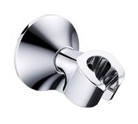 BRIGHT SHOWERS Supporto per soffione doccia con doppio angolo regolabile, montaggio a parete, facile installazione, opzioni di montaggio a vite, cromato