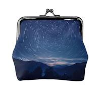 Bright Stars Print Vintage Leather Change Purse Elegante Piccolo portamonete per le donne portamonete Portafoglio Mini