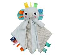 Bright Starts Copertina Lovie double face Cuddle ’n Tags - Elefante, da 0 mesi in su