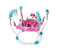 Bright Starts, Disney Baby, Centro Attività, Minnie Mouse PeekABoo, 12+ Giochi di Attività, Girello con Musica e Luci, Sedile Girevole a 360°, Regolabile, Rosa, 6 Mesi+