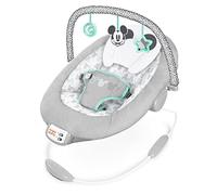 Bright Starts Disney Baby MICKEY MOUSE Sdraietta comoda per neonati con vibrazioni calmanti - musica, barra giochi rimovibile, 0-6 mesi (Cloudscapes)