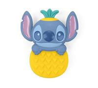 Bright Starts Disney Baby Stitch Tropical Teethe - Sonaglio e massaggiagengive a forma di ananas, 0+ mesi