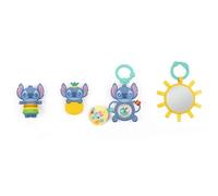 Bright Starts Disney Baby Stitch Tropical Treasures - Set regalo con 4 giocattoli a tema Stitch, inclusi specchietto baby-safe e massaggiagengive, 0+ mesi