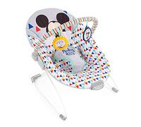Disney Baby Transat Topolino Triangoli multicolore, vibrazioni, 2 giocattoli, 3 punti di attacco, lavabile in lavatrice