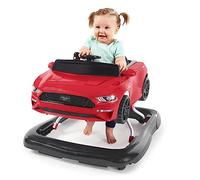 Bright Starts Ford Mustang 4 in 1 rosso, centro attività per bambini e girello con volante interattivo rimovibile, a partire da 6 mesi
