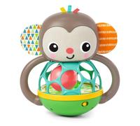 Bright Starts Grab & Giggle Monkey Light-Up Musical Rattle Toy with Easy-Grasp O