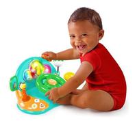 Bright Starts, Giocattolo per autisti con luci e Colori, Volante con Suoni di Auto per Giocare per Finta - Verde, dai 6 Mesi in su