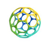 Bright Starts, Oball Easy Grasp Classic Ball Giocattolo per Neonati in Blu/Verde