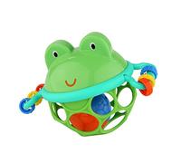 Oball Bright Starts, Giocattolo per Neonati Easy Grasp Jingle & Shake Pal, sonaglio a Forma di Rana Verde Senza BPA, a Partire dai Neonati