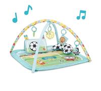 Bright Starts, Palestra Attività a Tema Calcio Oball, 4 Modalità di Gioco: Tappetino Lavabile con Cuscino per Pancia, Arco Removibile, Luci e 30+ Melodie, Unisex, 0+ Mesi