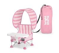 Bright Starts Pop 'N Sit Cabana - Seggiolino portatile con tettuccio parasole, per interni ed esterni, pieghevole, colore: rosa, 6 mesi - 3 anni