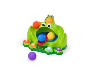 Bright Starts, Ranocchia Poppin' Ball, Giocattolo per lanciare, rimbalzare e Far rotolare Le Palline, Gattonare e inseguire, Unisex, 6+ Mesi