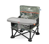 Bright Starts Rialzo portatile Ford Bronco Pop 'N Sit, sedile da pavimento, ambienti interni/esterni, design pieghevole compatto, stampa mimetica, 6 mesi-3 anni
