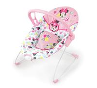 Disney Baby Transat Minnie Confettis, vibrazioni, 2 giocattoli, 3 -punti, imbracature in lavatrice in lavatrice, lavabile in lavatrice