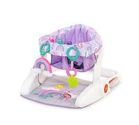Bright Starts, Seggiolino da pavimento a 2 posizioni Learn-to-Sit, con giocattoli, unisex, 4-12 mesi, Purple Paradise