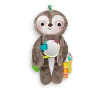 Bright Starts Slingin' Sloth Travel Buddy Peluche Animale da Portare con sé nel Passeggino o nel trasportino, da 0 Mesi in su.