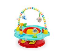 Bright Starts, Super Seggiolino 3 in 1, Seggiolino Interattivo con Giocattoli, Vassoio per la Merenda, Seggiolino Rialzato, Unisex, 6 mesi + (Playful Paradise)