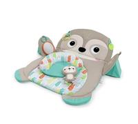 Tappetino multi-attività Prop & Play di Bright Starts con cuscino di sostegno ed etichette Taggies, ideale per il gioco a pancia in giù - Bradipo, 0+ mesi