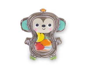 Bright Starts, Tappeto d’Acqua per Gioco a Pancia in Giù Hungry Monkey, Giocattolo sensoriale Gonfiabile, 0-6 Mesi