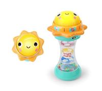 Bright Starts, Torcia Giocattolo Just for Sun con Suoni di Animali, Perline Sonaglio e Specchietto, Unisex, 6+ Mesi, Stimola l’Udito e Il Tocco, Design Colorato e Sicuro