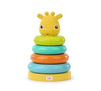 Bright Starts, Torre Giraffa Gioco ad Impilare, Giocattolo Sensoriale Multicolore per Bambini, Unisex, 6+ Mesi, Stimola Coordinazione e Abilità Motorie