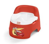 Bright Starts, Vasino per Bambini Full Comfort Disney e Pixar Cars, vaschetta rimovibile facile da pulire, paraspruzzi, schienale alto per comfort e stabilità, per bambine fino a 22 kg