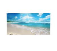 Bright Sunshine Summer Beach Banner Cartello per esterni e interni Compleanno Sfondo Poster Decorazioni per feste Forniture Sfondo fotografico con occhielli Bandiera da parete personalizzata