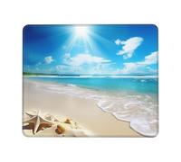 Bright Sunshine - Tappetino per mouse con bordo cucito, tappetino per mouse personalizzato con base in gomma antiscivolo, tappetino per mouse da gioco impermeabile per laptop, ufficio e casa, 17,8 x