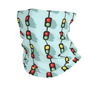 Bright Traffic Light Print Scaldacollo Antivento Fascia per Capelli Lavabile Sciarpa al Collo per Pesca Outdoor Unisex Bandana