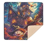 Bright Trick or Treat Card Morbido imbottito per attività del bambino tappetino da gioco per interni ed esterni, comodo tappetino traspirante per la pancia, per neonati e bambini, 127 x 127 cm