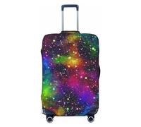 Bright Universe - Copribagagli da viaggio, elastico, per valigie, 45-81 cm, Nero , S