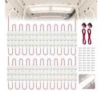 BrightArk 12V 120 LED Furgone Luce Interna Impermeabile Auto LED Plafoniera Kit 4000K Lampada Cupola per Furgone Camion Auto Veicolo Camper Barche, 40 Moduli