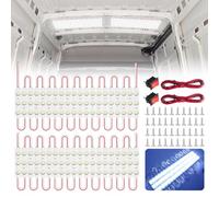 BrightArk 12V 120 LED Furgone Luce Interna Impermeabile Luminoso Bianco Auto LED Plafoniera Kit Lampada Cupola per Furgone Camion Auto Veicolo Camper Barche Auto, 40 Moduli