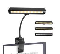 BrightArk 19 LED per stand, luce con clip per leggere, lettura per pianoforte ricaricabile tramite USB, 3 colori e 5 lucidi, regali musicali ideali
