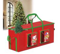 BrightArk 275CM Borsa di Stoccaggio dell'albero di Natale Impermeabile 600D,Adatta al Massimo 9FT Albero di Natale Smontato,Due Tasche Grandi Decorazione Natale,Maniglie e Cerniera Rinforzate Durevoli
