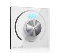 BrightArk Dimmer LED 24V Regolabile con Display Digitale, Interruttore Rotativo PWM per Camper, Lampadine LED Dimmerabili e Luci Alogene