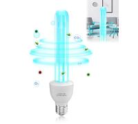 BrightArk Lampada UV Ozono 25W Lampada Germicida Raggi UVC E27 254nm con Tubo al Quarzo Brine Ozono Contro Batteri Virus e Acari AC220-240V per Case, Lavatoi, Uffici, Ristoranti e Scuola Aria fresca