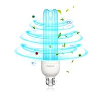 BrightArk Lampada UV Ozono 55W Lampada Germicida Raggi UVC E27 254nm con Tubo al Quarzo Brine Ozono Contro Batteri Virus e Acari AC220-240V per Case, Lavatoi, Uffici, Ristoranti e Scuola Aria fresca