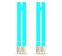 BrightArk Lampada UV Sostitutiva 18W PLL 2G11,Lampade UVC Ultraviolette per Filtri e Chiarificatori,Lampadina/Tube UV di Ricambio 4PIN 2G11 per Disinfezione di Stagni di Pesci e Acquari, 2-Pack
